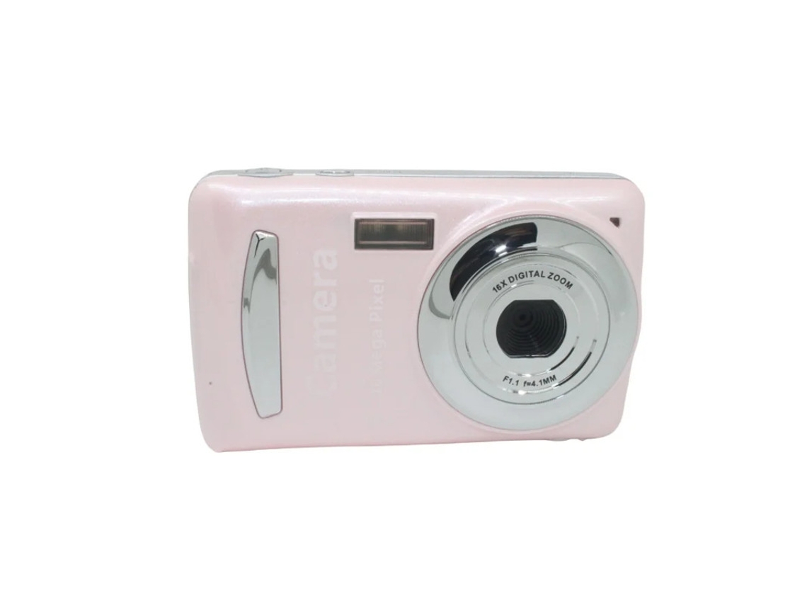 Cámara digital de 16 MP, compacta y con CCD, con pantalla LCD de estilo retro, ideal para adolescentes y adultos, color rosa Yizhood
