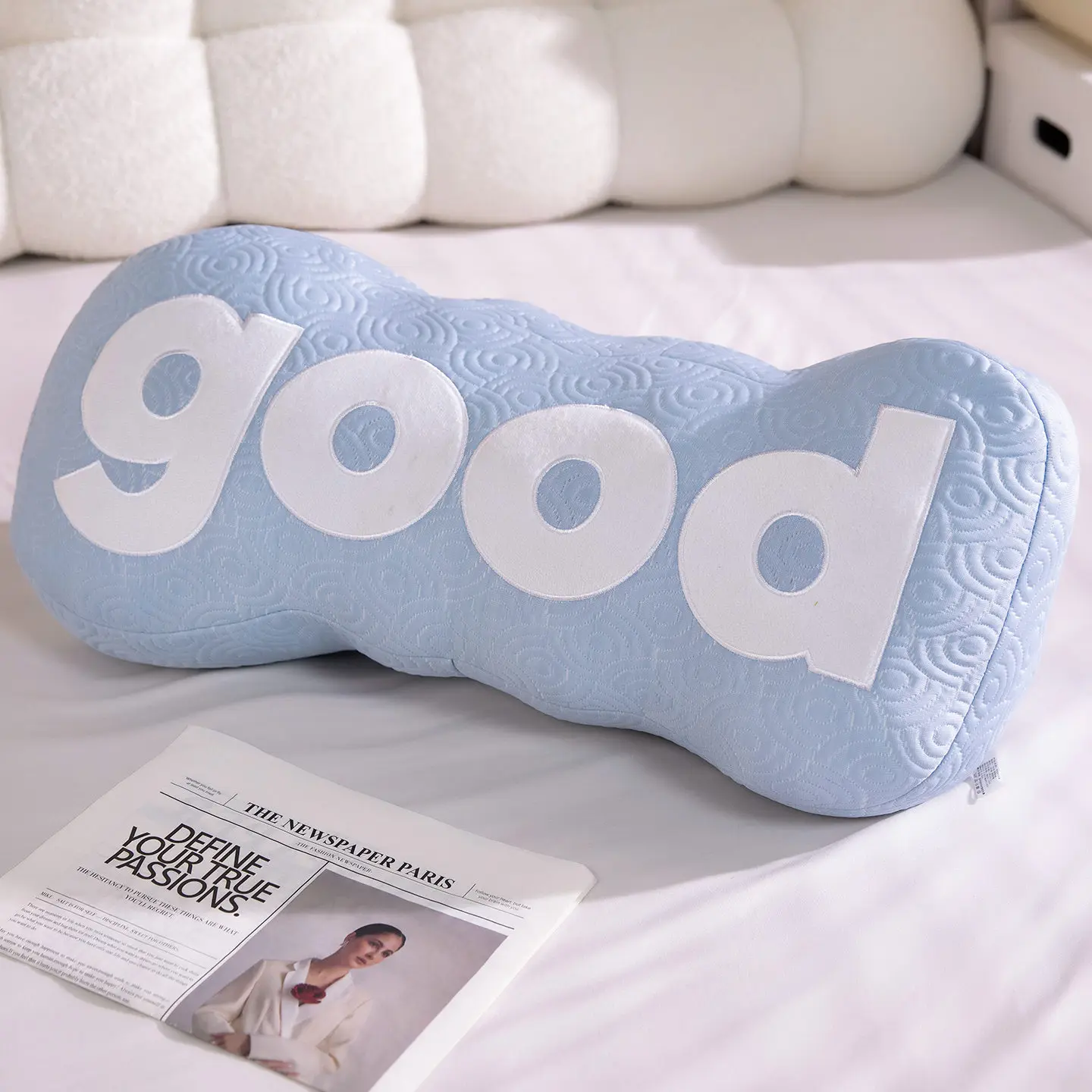 (azul, 65 Cm) Almohada/cojín De Sofá De Seda Helada Tamaño Adulto Good