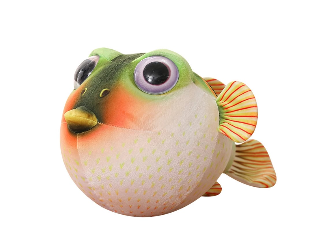 Ats-muñeco De Peluche Pez Globo Cute Juguete De Peluche Suave Animal De Peluche Almohada Decorativa Regalo Para Sofá Dormitorio