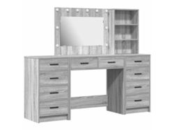 Mesa Tocador | Mesa De Vestidor Con Cajón 3 Uds Gris Sonoma Madera De Ingeniería