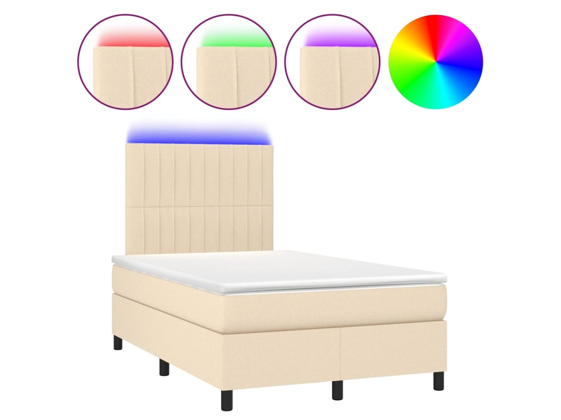 VIDAXL Sommier Led Tela Beige (193x123x128cm)