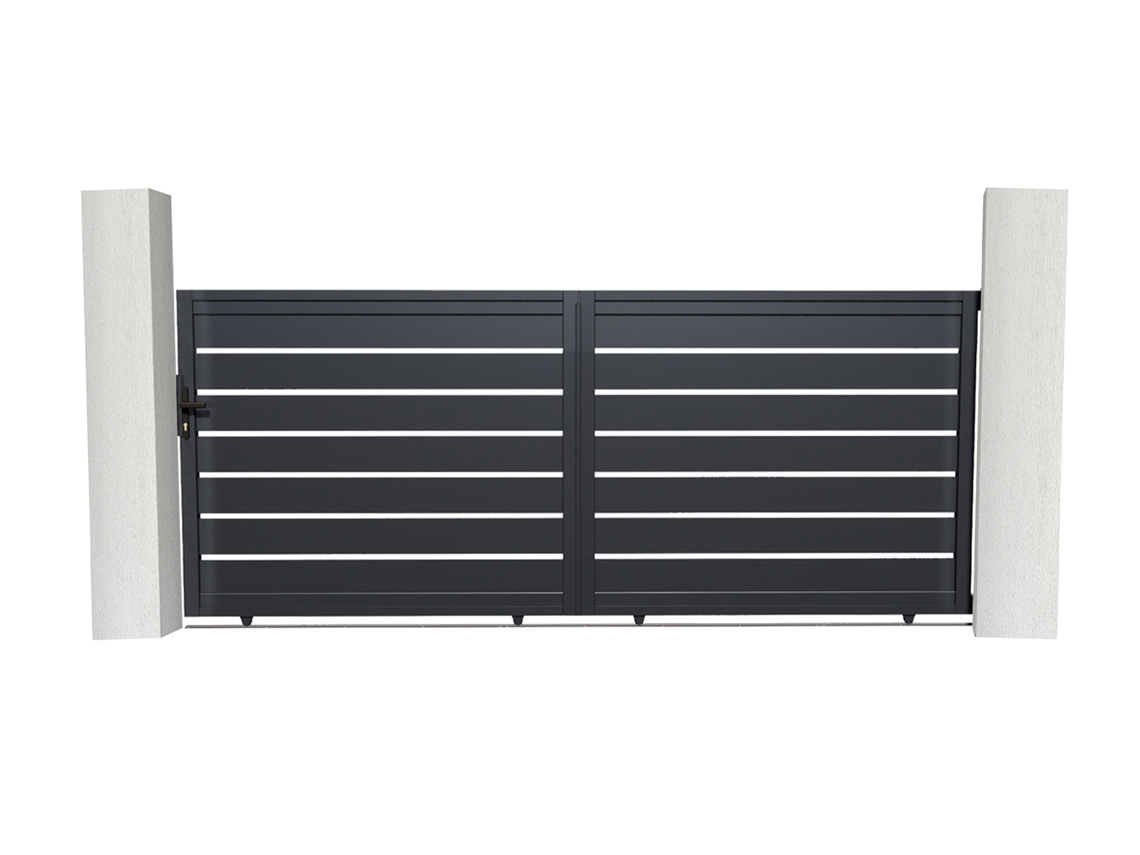 Puerta corredera CASANOOV Vogel - Gris - Aluminio - 350 cm x 140 cm