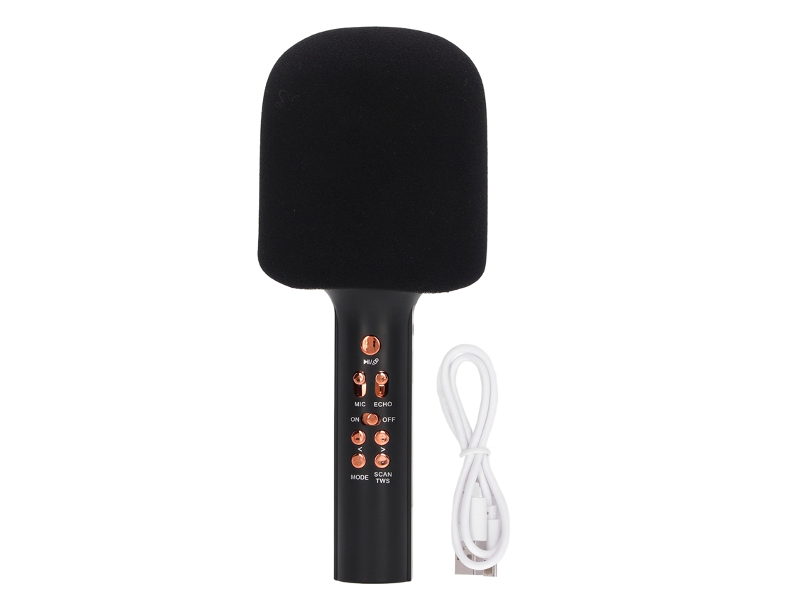 2026-micrófono Inalámbrico Cute Profesional De Alto Volumen Portátil De Mano Para Hogar Negro