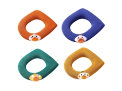 4pcs Funda De Asiento De Inodoro Caliente Acolchada Para Invierno