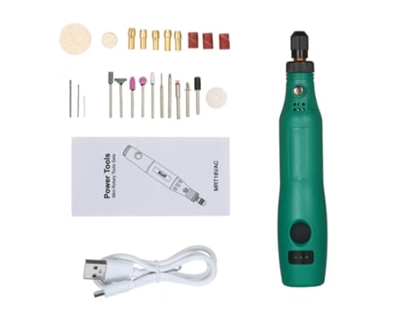 3.7V 1.2W Mini juego de amoladora eléctrica Mini mango inalámbrico Rectificadora de tamaño pequeño Tallado Pluma de grabado Recorte Fresado Pulido ...