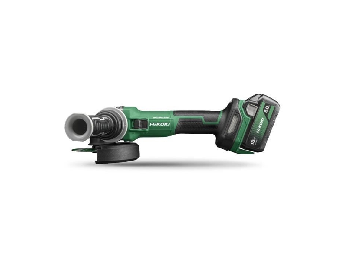 Moledor 125Mm 18V – 5Ah HIKOKI - Sin Escobillas con Interruptor de Bloqueo Automático 2 Baterías 5.0Ah G1813Dvewqz
