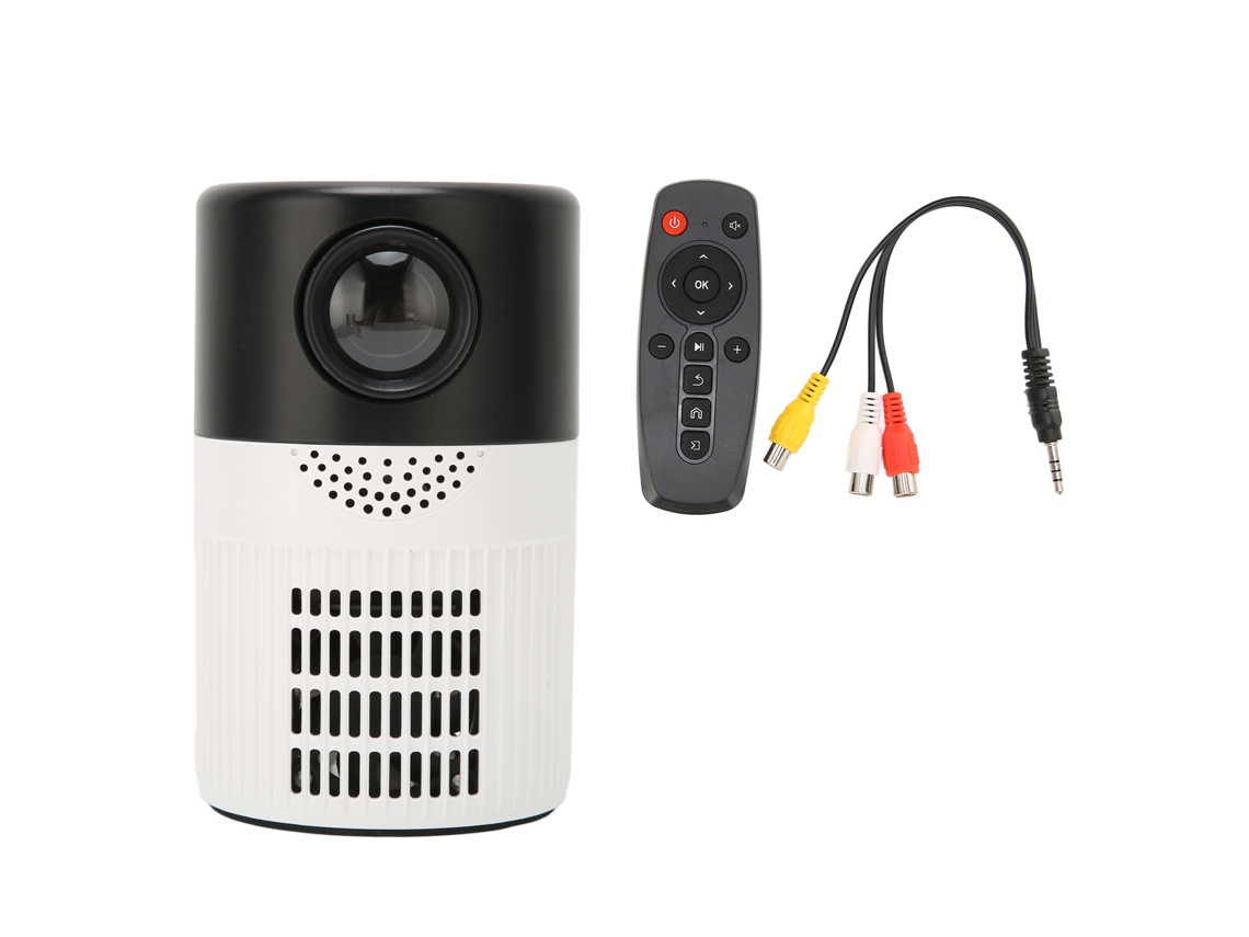 Mini Projetor Hd 1080p Portátil Som Cinemático Resfriamento Dual Fan Para Filmes Dvd Com Prise Uk