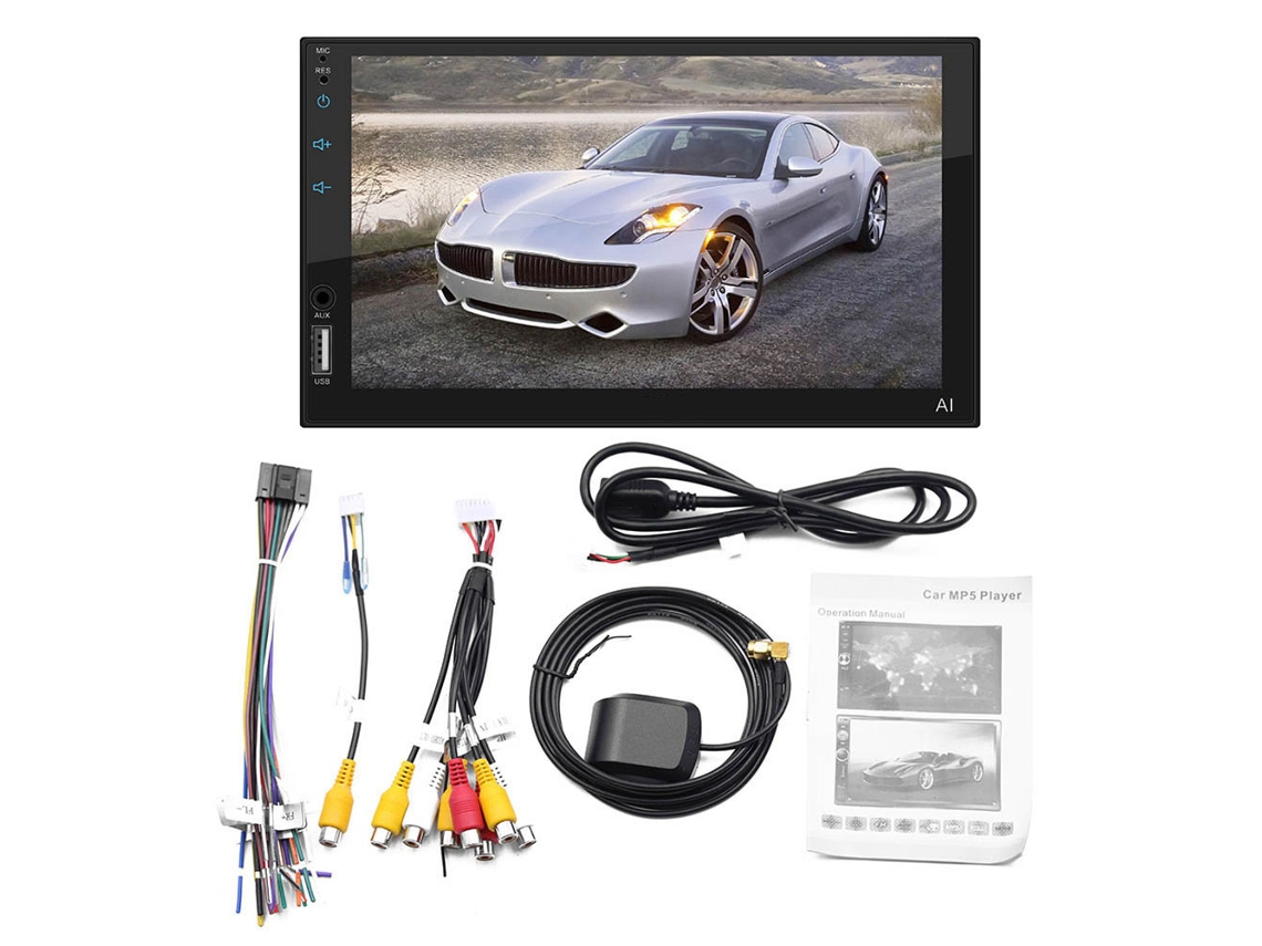Autorradio 2DIN con navegación GPS y audio estéreo (sin marca)