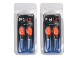 4 Unidades De Flotadores De Pesca Reutilizables Con Luz Y Bombilla Eléctrica Para Pesca Nocturna - Rojo