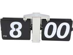 Reloj de mesa mecánico, tapa de pilas, tarjetas extraíbles para salón Jortmrd (negro)