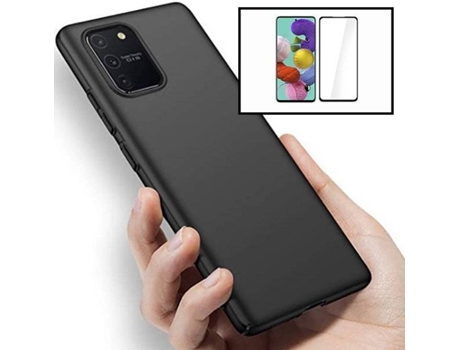 Kit Funda y Protector de Cristal Templado Samsung Galaxy S10 Lite SlimShield Negro