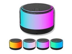 Altavoz Bluetooth portátil con luz LED, compatible con emparejamiento dual TWS, reproducción de tarjeta TF, sonido estéreo Yizhood