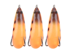 Cebo Blando Para Pesca (silicona Biónica, Atrae Peces Con Puntos) Cebo Biónico De Silicona Parecido A Un Gusano Cebo Con Puntos Naranja Paquete De 3
