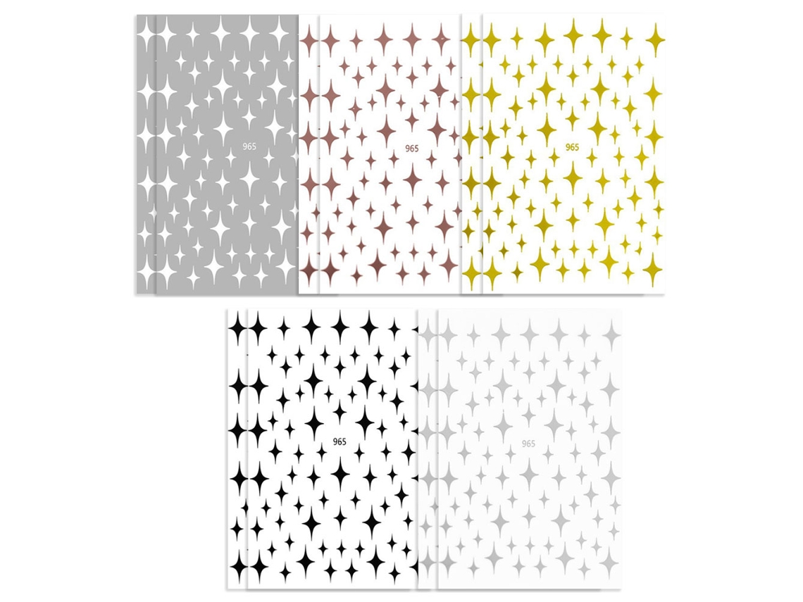 Star Nail Stickers 10 Hojas Adhesivas para Decoración de Uñas RNEMITERY