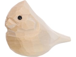 Figura Pájaro Tallada Madera Natural Estatua Artesanal Acabado 9 5 6 4 Decoración Rústica Primavera Hogar