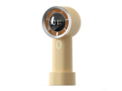 Ventilador Portátil (amarillo) Con Batería De 1200 Mah Y Puerto De Carga Tipo C.