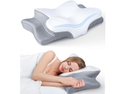 Almohada Para El Cuello Ergonómica Con Forma De Mariposa De Espuma Viscoelástica Transpirable Para Proteger El Cuello Y Dormir Cuich