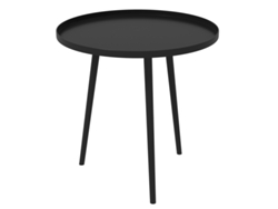 Mesa Apoyo,exterior,jardín,redonda,terraza,acero,ф40x50cm,negro
