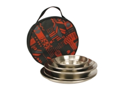 Juego de cubiertos de acero inoxidable para camping de 12 piezas