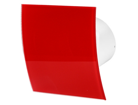 Ventilador extractor con Sensor de humedad de 100mm, Panel frontal de cristal rojo brillante, ventilación de techo y pared ESCUDO AWENTA