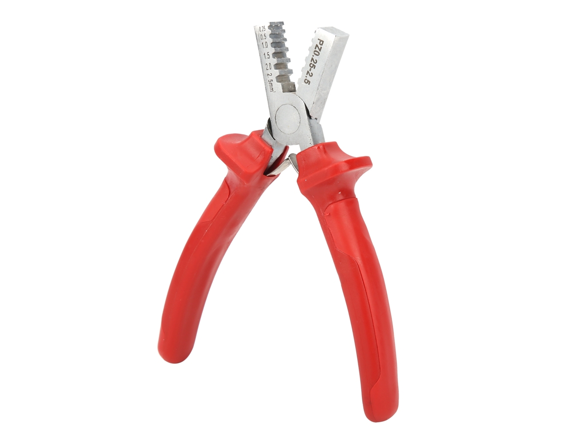 Alicates De Crimpado Y Pelacables De Acero De 0,25-2,5 Mm, 45 N.° Pz0.252.5, Rojo