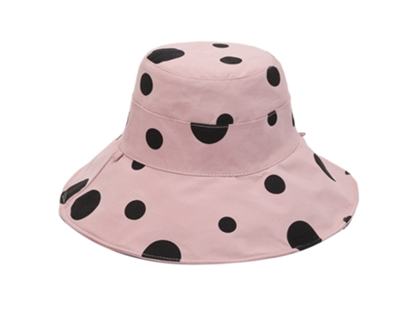 Visera De Sombrero De Pescador - Doble Cara Rosa Lunares [Con Cuerda] Visera De Sombrero De Pescador - Rosa Lunares Doble Cara [Con Cuerda] JEIIBRZUI
