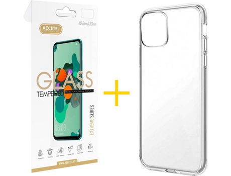 Kit Funda + Protector de Pantalla Apple iPhone 11 SKYHE Liso (Transparente)