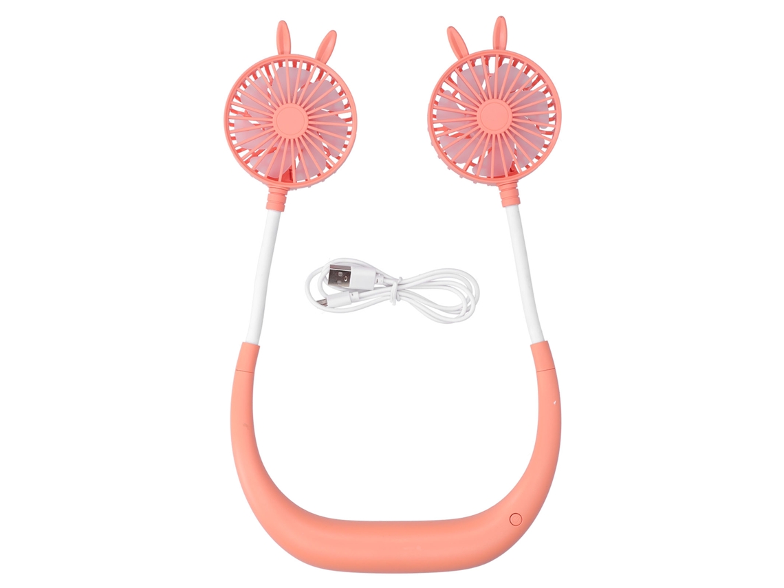 Ats-ventilador De Cuello Recargable Usb Portátil Ventilador Electrónico De Enfriamiento Para Exterior Viajes Oficina Gimnasio Naranja