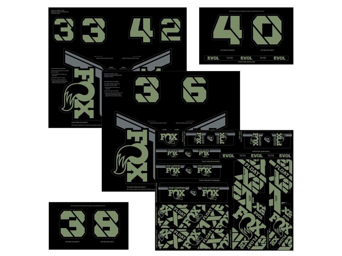 Forquilha/Choque Traseiro Custom 2021 Adesivos Kit Verdefox