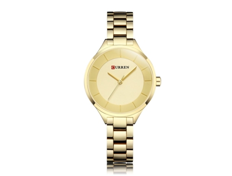 Relojes de Moda para Mujer con Correa de Acero Inoxidable Reloj de Cuarzo Resistente al Agua para Mujer-Oro VEANXIN