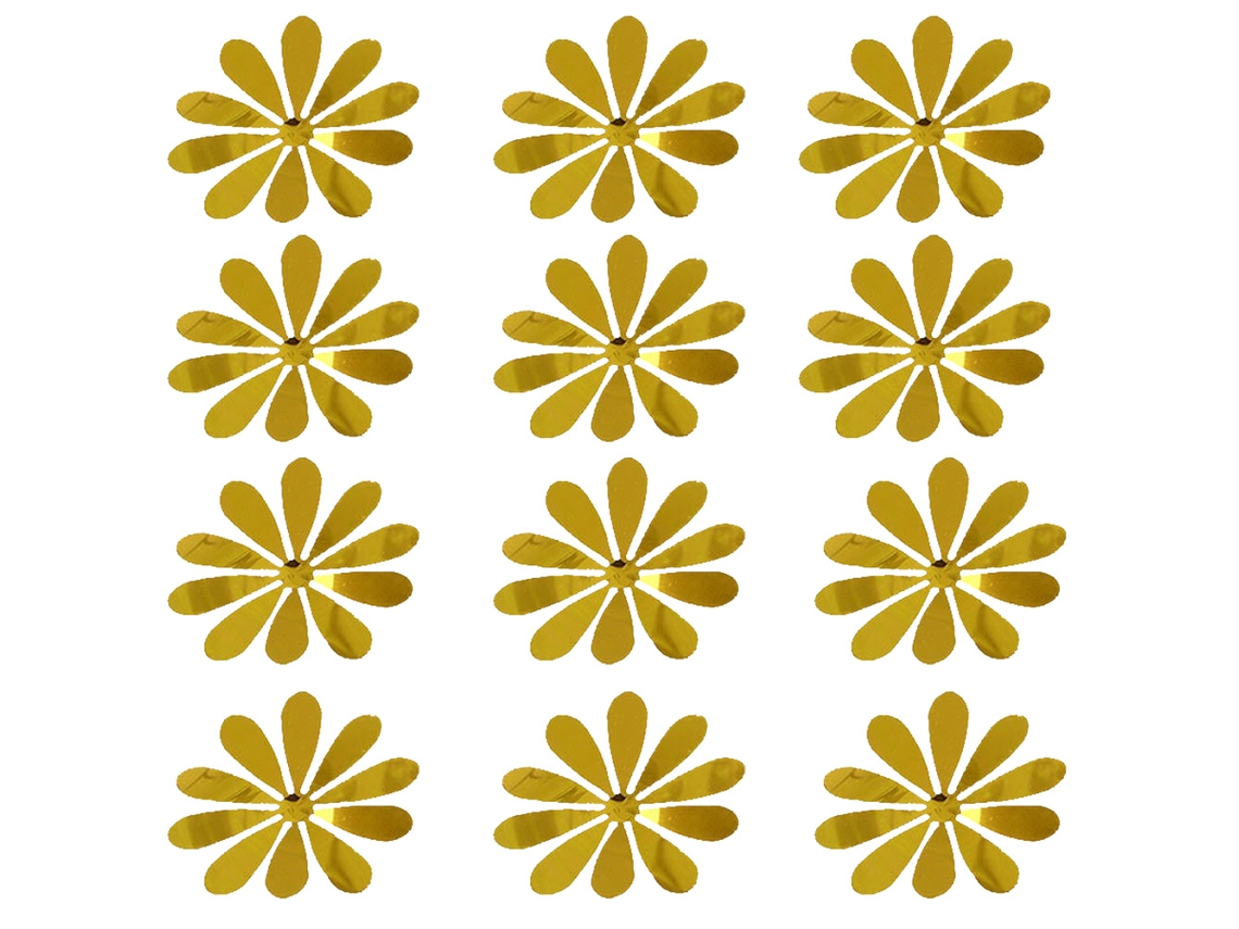 Pegatinas de pared 3D con diseño de flores y sol para fiestas y bodas - 12 unidades
