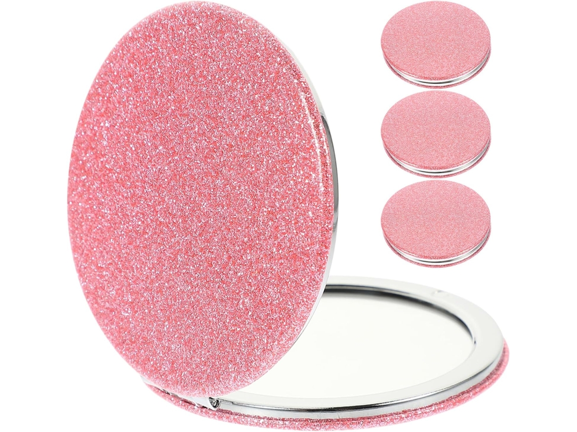 4pièces Espejo Maquillaje Compacto Pliable Doble Face Grossissant Rond Y Portátil Avec Pochyte