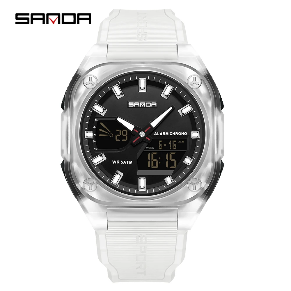 Reloj MDUG con caja de aleación de zinc chapada en oro y función de cronógrafo/alarma.