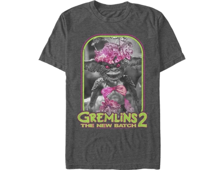 Camiseta Unisexo DEEPSTONE Vintage Bikini Gremlins 2 The New Batch Brezo carbón (L)