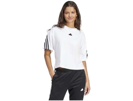 Camiseta de Mujer ADIDAS Corta Fi Blanco (L)
