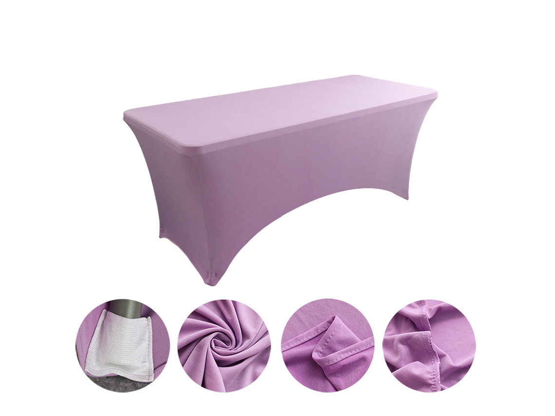 Mantel Rectangular Elástico De Spandex Para Bodas, Banquetes Y Fiestas (morado/122x75x75cm) Gertiz