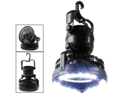 Lámpara De Camping Con Ventilador, 18 Led, Multifuncional, Para Tienda De Campaña, Linterna Portátil, Para Exteriores, Senderismo, Pesca Y Emergencias.