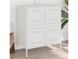Aparador De Acero Blanco 68x39x79 Cm