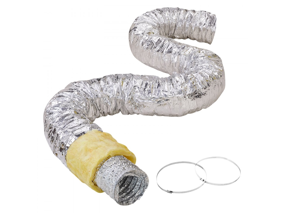 Conducto De Ventilación Aislado Flexible 130 Mm Con Resistencia Térmica R-4,2