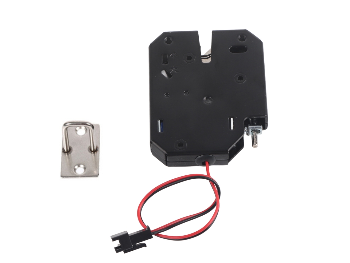 Cerradura eléctrica para armarios y cajones de acero al carbono, 12 V 2 A, con pestillo electromagnético | Sin marca