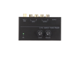 Preamplificador Estéreo Para Fono Pp500 De Bajo Ruido Con Entrada/salida Rca Y Control De Volumen (100-240 V). Enchufe Europeo.