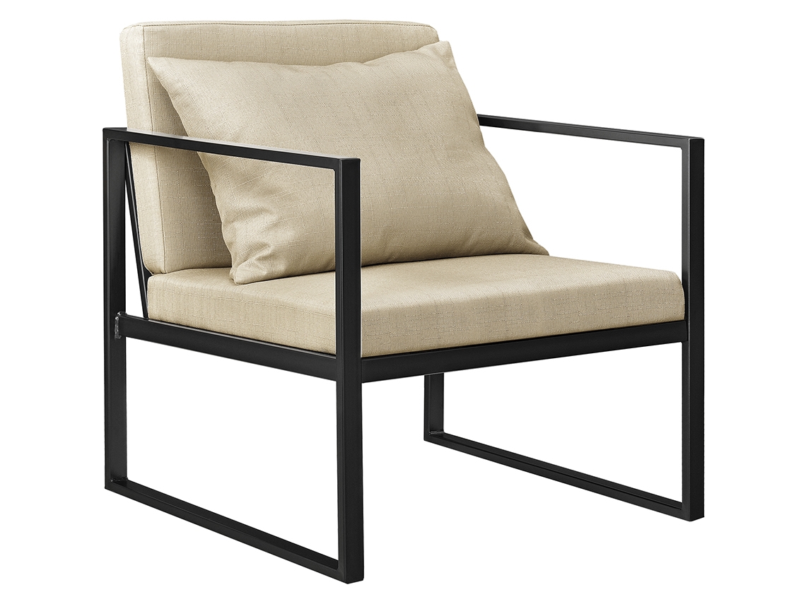 Conjunto de Cadeiras de Jantar [EN.CASA] (2 Un - Cor Da Areia - 70x60x60 cm - Ferro)