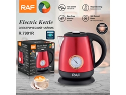 Hervidor eléctrico de acero inoxidable de 1 l con depósito interior y calentamiento rápido, automático, para uso doméstico (rojo)