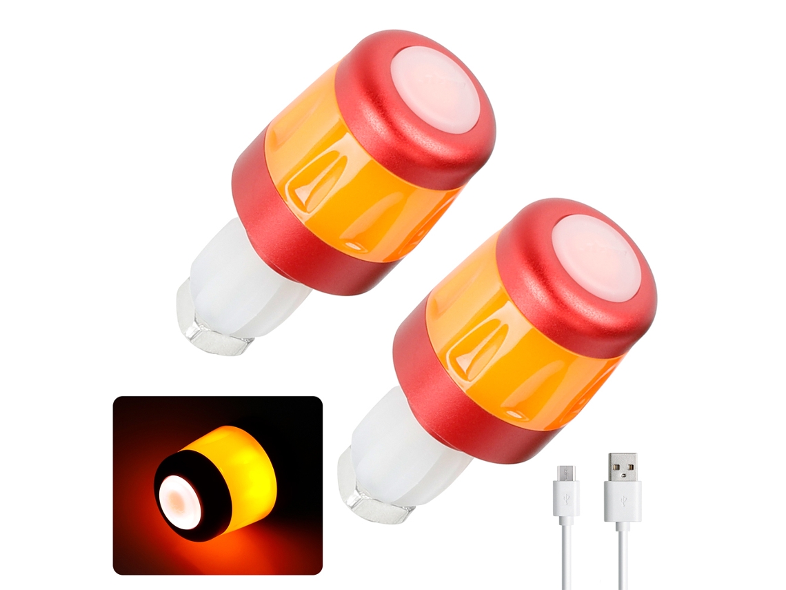 2 Luces Led De Mano Para Patinete Eléctrico, Luz De Advertencia, Enchufe Impermeable Y A Prueba De Polvo.