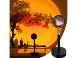 Lámpara Con Efecto Atardecer, Proyector Led Con Alimentación Usb Para Ambientar La Habitación Y Proyectar Imágenes.