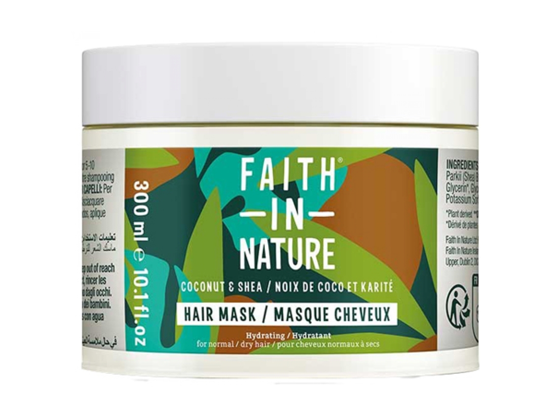 Mascarilla Capilar de Karité Y Coco Cabello Normal a Seco 300 Ml FAITH IN NATURE