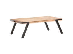 Mesa de Centro Apoyo 114X65X40 Cm Madera de Manguera Maciza