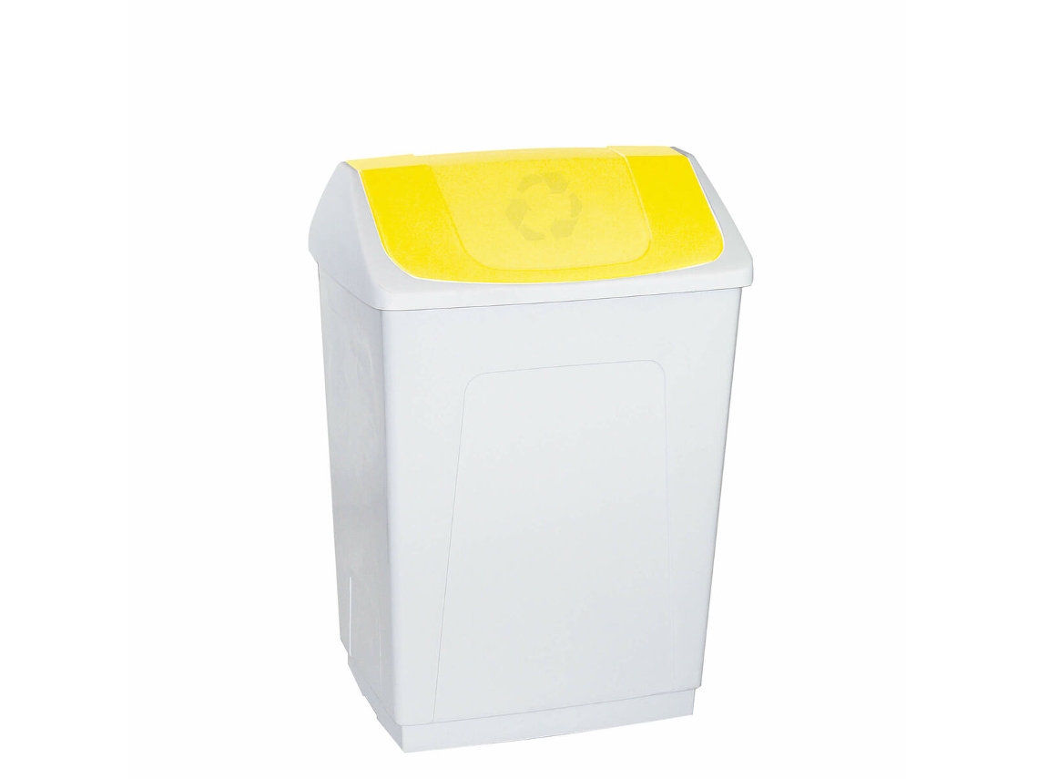 Papelera DENOX Blanco Amarillo 55 L