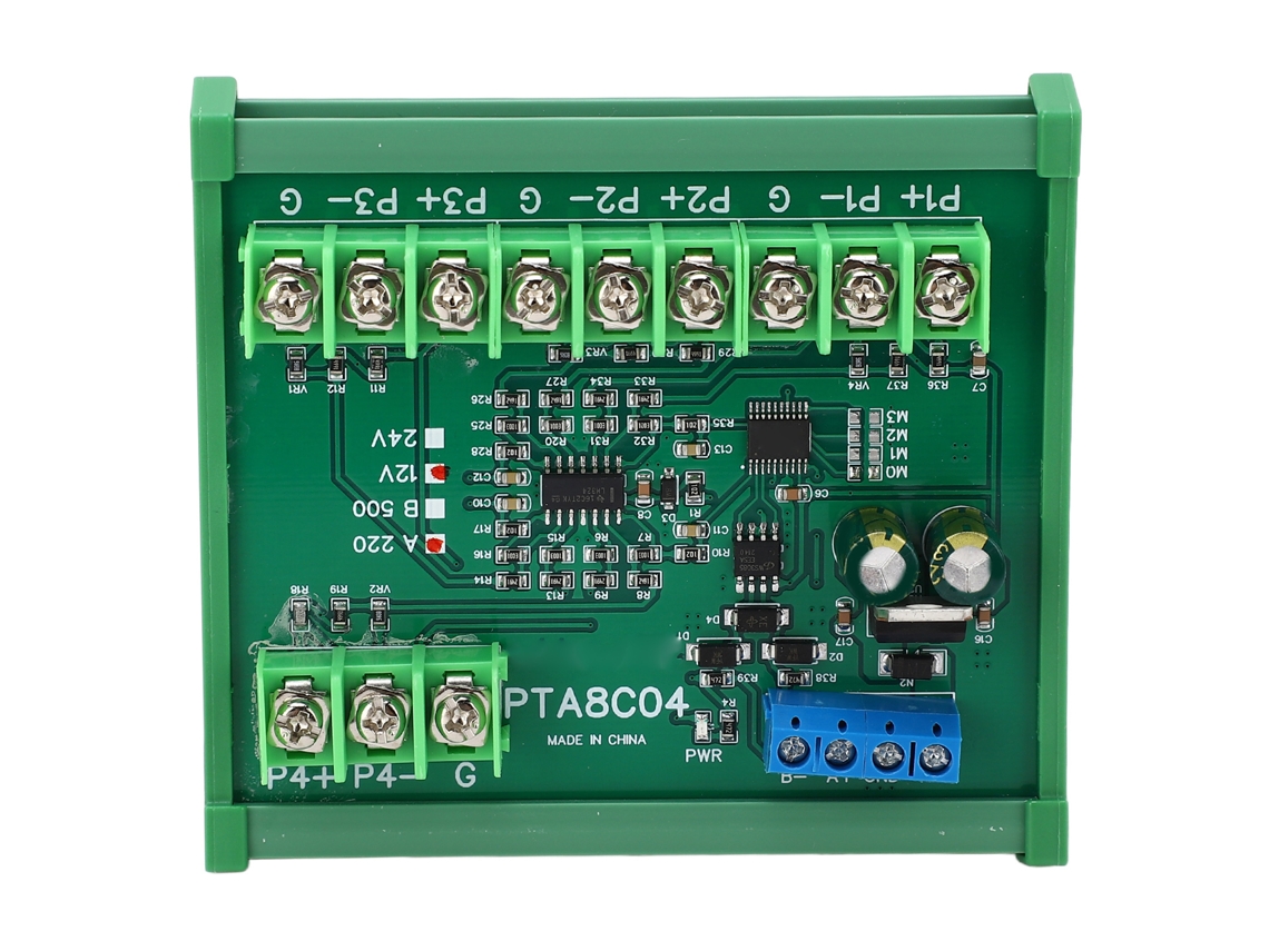 Módulo Sensor De Temperatura Pt100 Rtd Rs485 Con Guía De Riel -40℃ A +220℃ Dc24v