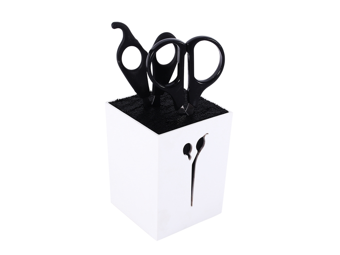 Estante De Almacenamiento Para Tijeras, Peines Y Accesorios De Peluquería (blanco)